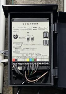 愛知県飛島村の倉庫にてSOGの更新電気工事
